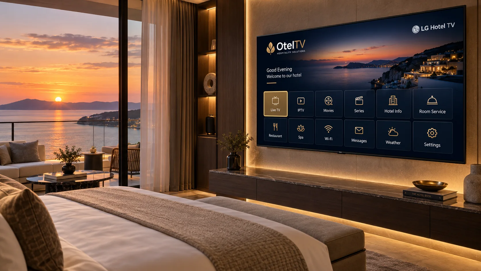 LG Hotel TV otel misafir TV demosu